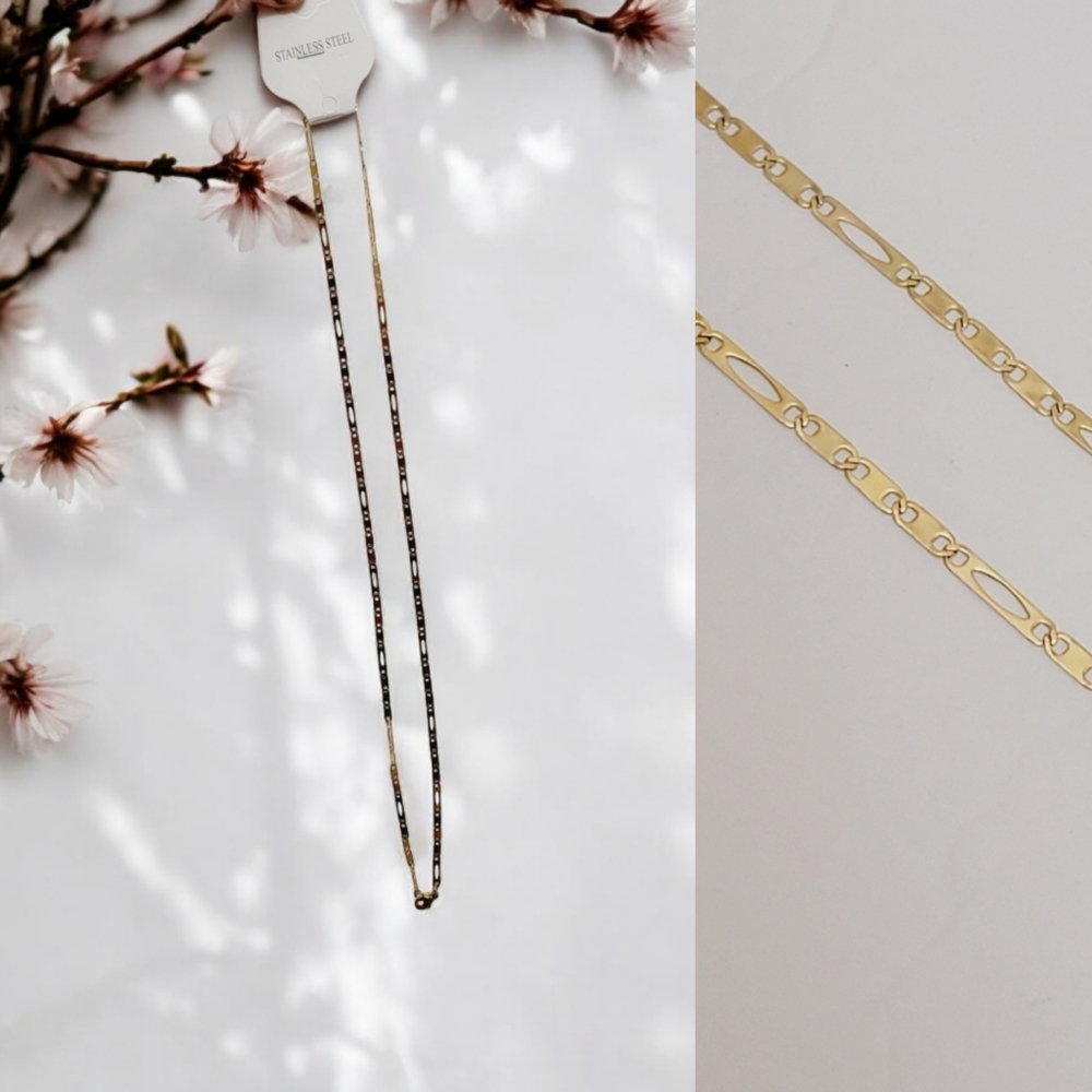 Gold over Stainless steel dainty necklace